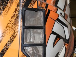 Hot Air Elimination™ Kits  for 2021 Yamaha Mountain Max 800 - Right (Exhaust Side)-Individual Vents-Side Panel Rear Vent (Part #32-650)